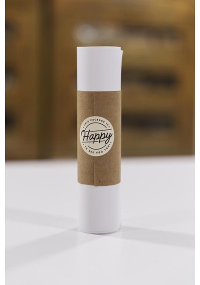 Rufus Concept This Package İs Happy To See You Too Dairesel Etiket 100 Adet Beyaz