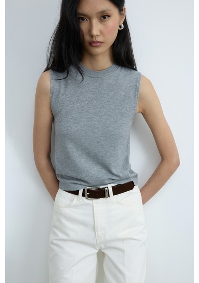 Suud Collection Gri Lea Triko Bluz