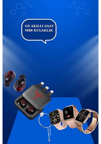 Powerbank Özellikli Bluetooth Kulaklık Ve Nabız Ölçer Akıllı Saat Bileklik Hediyeli