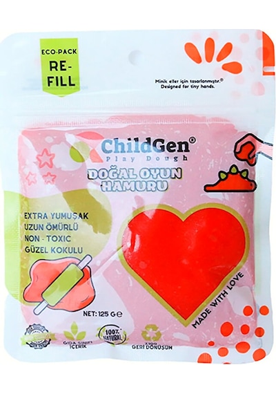 Doğal Oyun Hamuru Yedek Paket 9x125 Gr 5 Adet