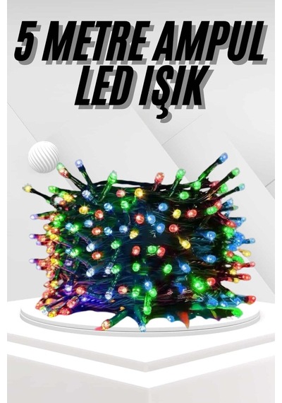 Northcity 5m Rgb Ledli Fişli Yılbaşı Ağacı Işığı - 50 Ampullü 8 Modlu Ev Dekorasyonu Diğer