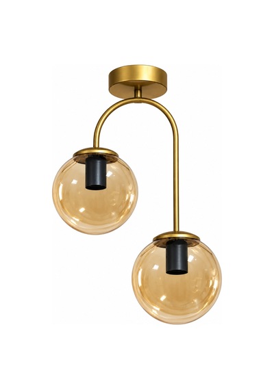 Torro 2'li Bal Rengi Glob Camlı Modern Eskitme Renk Plafonyer Avize Eskitme-bal Eskitme-bal
