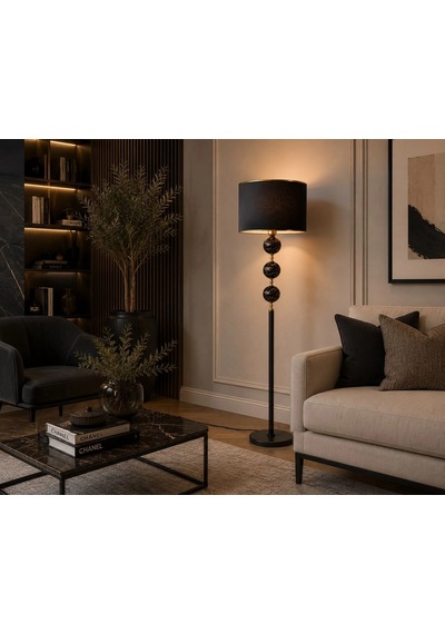 Küre Detaylı Modern Lambader - Dekoratif Abajur Yok