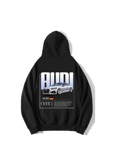 Brz Collection Unisex Oversize Rs5 Audı Rs5 Hoodie Siyah