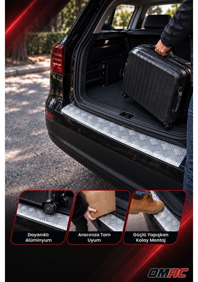Opel Movano B 2010-2021 Uyumlu Mat Arka Tampon Eşiği Alüminyum Siyah