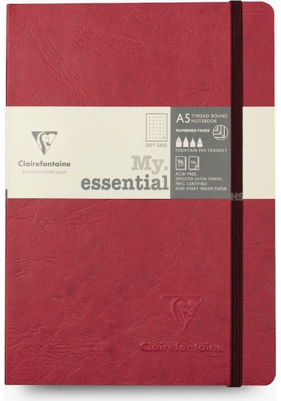 Clairefontaine My Essential A5 Noktalı Defter Bordo 793432c