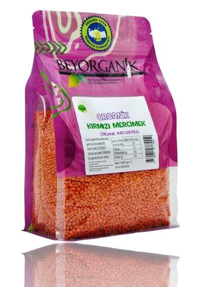 Beyorganik Organik Kırmızı Mercimek Pestisit Ve AflaAnalizli 1 KG