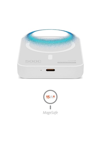 5000 Mah Beyaz 15w Magsafe Destekli Txm5 Powerbank Kablosuz Şarj + Stand Tasarım BEYAZ