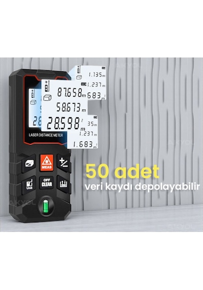 B40 Temel Seviye Lazer Mesafe Ölçer Lazermetre Hobi Ve Hafif İşler İçin