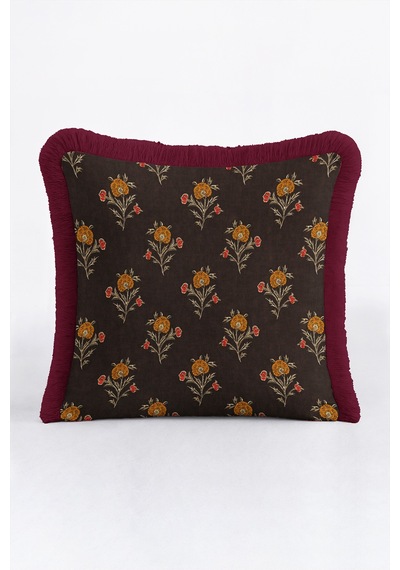 Çiçek Vintage Floral Saçaklı Yastık Kılıfı - Botanik Bohem Kahverengi Bordo Püsküllü Kırlent Kılıfı Sessiz Vadi Lime Çiçek Vintage Floral Saçaklı Yastık Kılıfı - Botanik Bohem Kahverengi Bordo Püsküllü Kırlent Kılıfı Sessiz Vadi Lime