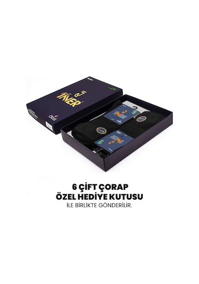 Just Inner Erkek 6 Lı Bambu Çorap Diyabet Terletmez Yapı 11500 Siyah