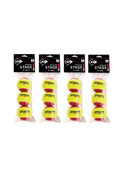Dunlop Stage 3 Red 3'lü 4 Kutu Çocuk Tenis Topu