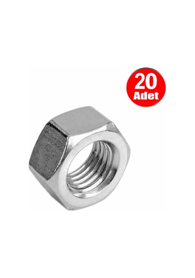 Aletçantam M5 Somun Dın 934 Beyaz Galvanizli Somun -20 Adet