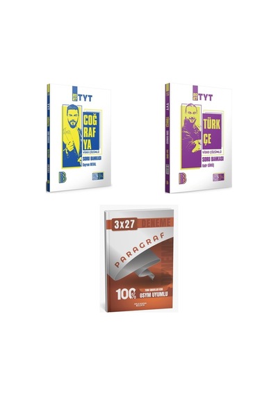 2027 2027 Benim Hocam Tyt Coğrafya + Türkçe Soru + Anla Kazan Paragraf Deneme 3'lü Set