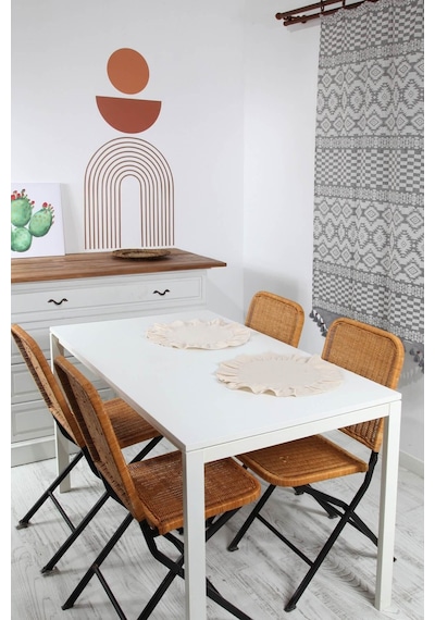 Naturel Amerikan Servisi Yuvarlak 2'li Vintage 40 CM