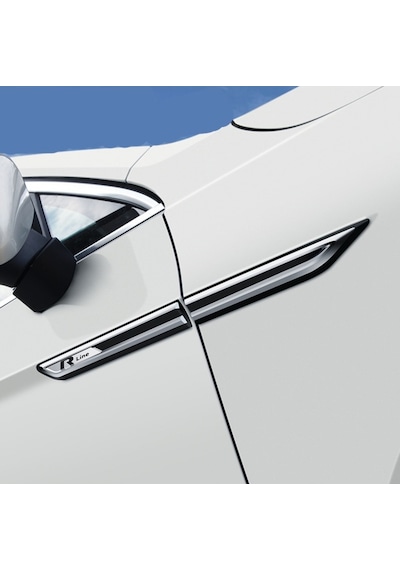Space Vw Passat Golf Arteon R-Line 4'Lü Çamurluk Logosu Siyah