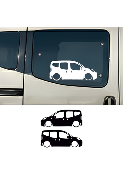 2 Adet Doblo Fiorino Nemo Basık Oto Sticker - Kelebek Cam Sticker 25x11 Cm