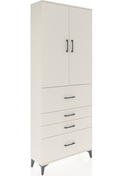 Arges Dolap 2 Raflı 4 Çekmeceli 2 Kapaklı 88x30x221 Aytaşı-ay... Aytaşı