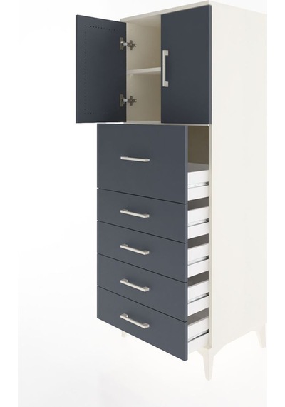 Hyperion Dolap 2 Raflı 5 Çekmeceli 2 Kapaklı 60x44x163 Aytaşı... Aytaşı