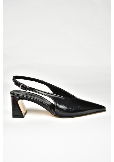 Fox Shoes U654080009 Siyah Kalın Topuklu Kadın Ayakkabı Siyah