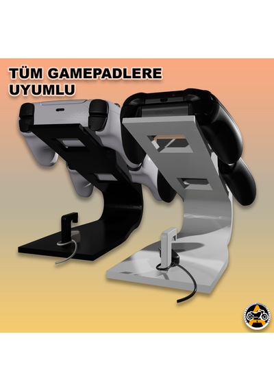 Evrensel Çift Gamepad Tutucu Stand 2 Oyun Kolu Kapasiteli, Hafif Ve Kompakt Tasarım