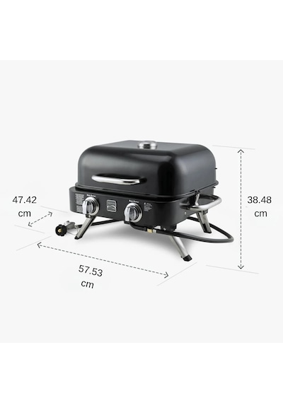 Kenmore Masa Üstü Gazlı Barbekü Siyah Siyah