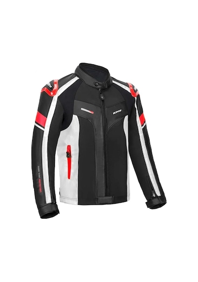 Motoanl Motosiklet Montu Full Korumalı 4 Mevsim Pu Kaplamalı Deri Ve Maxdura Kumaş Motor Mont Red
