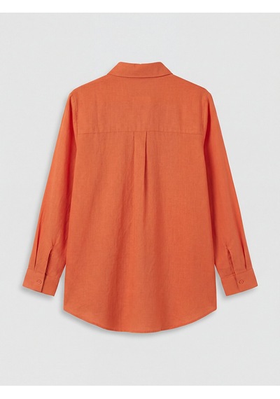 Lcw Everyday Turuncu Regular Fit Kadın Gömlek Tunik