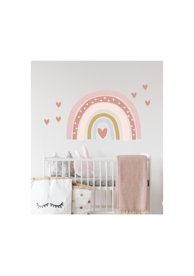 Soft Renk Kalpli Gökkuşağı Duvar Sticker Seti