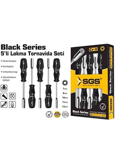 Sgs Black Series 5'li Lokma Tornavida Seti  Sgs920