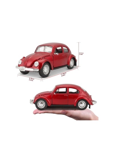 Maisto Lisanslı  Volkswagen Beetle model araba 1:24 Die Cast Metal Kapıları Açılan Oyuncak Araba