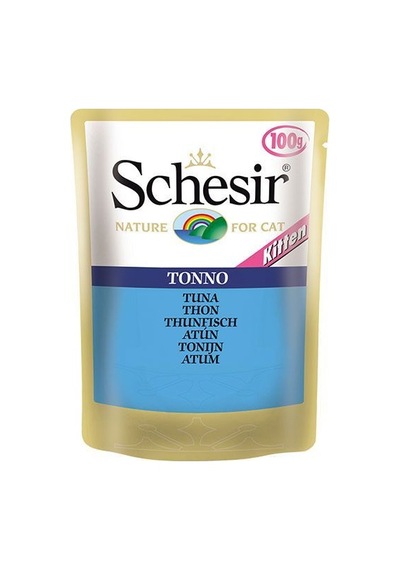 Schesir Nature For Cat Ton Balık ve Levrekli Pouch Yavru Kedi Yaş Mama 100 G
