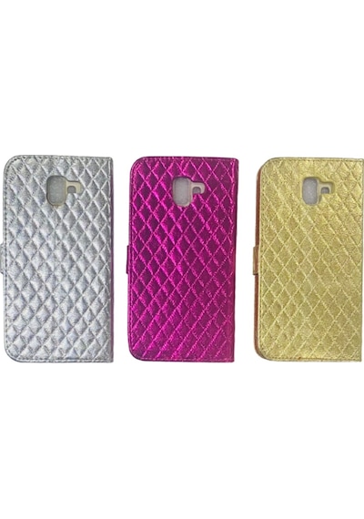 Samsung Uyumlu Galaxy J6 Plus Kapakli Tasli Cüzdanli Kilif 527095933