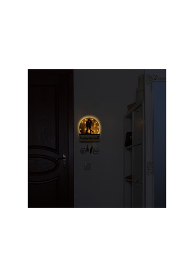 Led Işıklı Pleksi Dolunay Kişiselleştirilebilir Biblo Ametist Öpüşen Sevgili Anahtar Askılığı Sarı - 737347088 Sarı