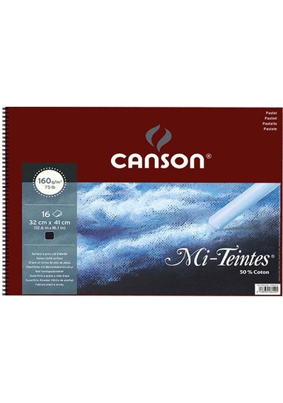 Canson Mi-Teintes Siyah Pastel Defteri Spiralli 16 Yp 160G 32X41