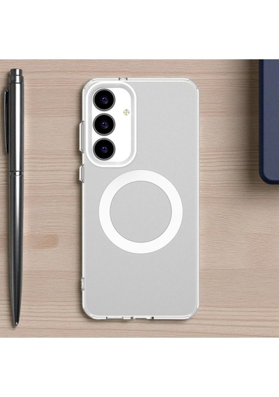Samsung Uyumlu Galaxy S25 Fe Kılıf Magsafe Şarj Özellikli Buzlu A++ Kalite Sert Kapak