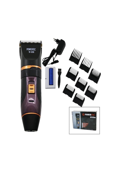 Powertec Tr-3200 Saç Sakal Kesme Traş Makine 2 Kademe Hız Fiş Şarjlı Tarak Ayarı Çift Batarya Diğer