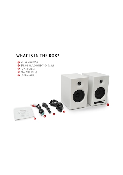 Vulkkano Pro 4 Monitör Hoparlör Beyaz