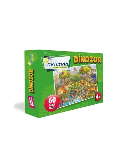 Dinozor - 60 Parça Puzzle - Aklımda Zeka