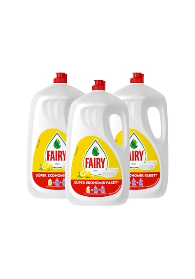 Fairy Limon Kokulu Sıvı Bulaşık Deterjanı 3 x 2600 ML