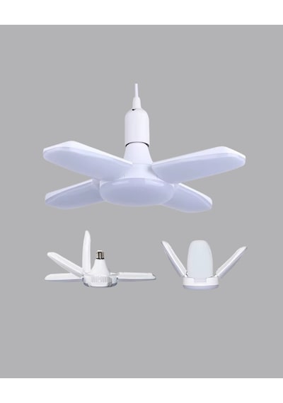 Katlanabilir 4 Kollu Led Ampül 60 Watt 6000 Lumen Beyaz Işık Belirtilmemiş