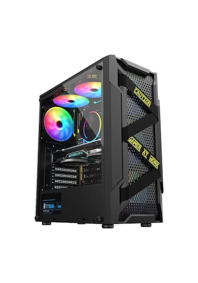 Spectrum Criminal Rgb 4 Fanlı Şeffaf Yan Panelli Atx Oyuncu Kasası