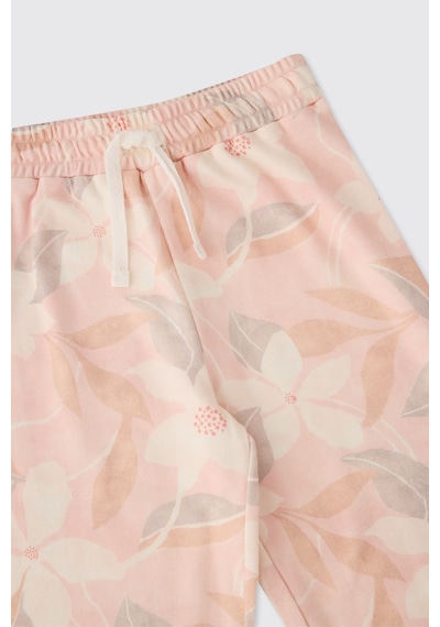 Panço Kız Çocuk Baskılı Pembe Pijama Takımı