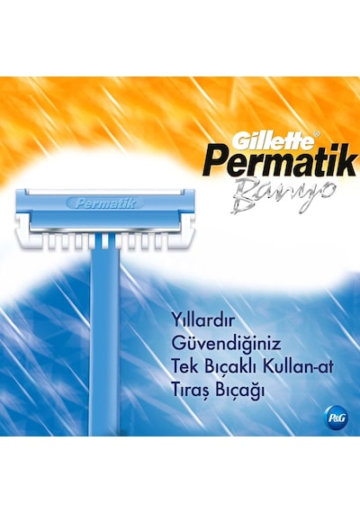 Gillette Permatik Banyo Kullan At Erkek Tıraş Bıçağı 10 Adet