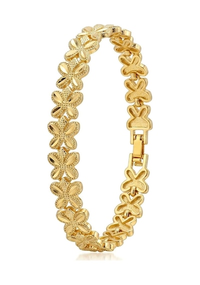 Premium Şık Ve Parlak Sakura 24k Gold Kaplama 8 Mm Kadın Bijuteri Bileklik 3183kbv5d7 18cm Altın