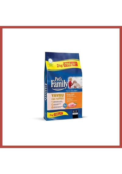 Pets Family Yavru Köpek Maması Kuzu 2000+700g 1 Adet Erdotıca
