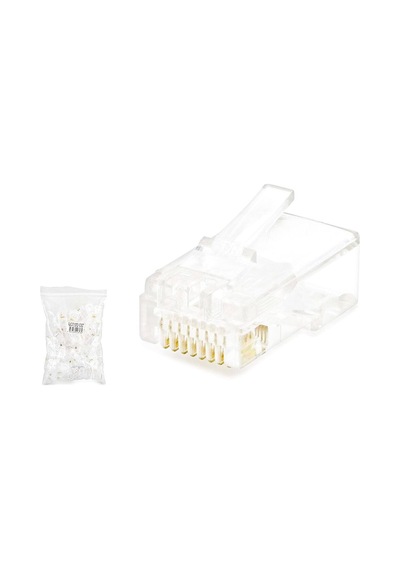 Cat5 Konnektör Rj45 100lü Paket Şeffaf Hdx5007 Evimdeyokyok