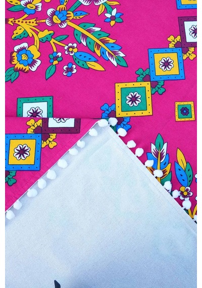 Etnik Desenli Masa Örtüsü Pembe - 674211268 Pembe