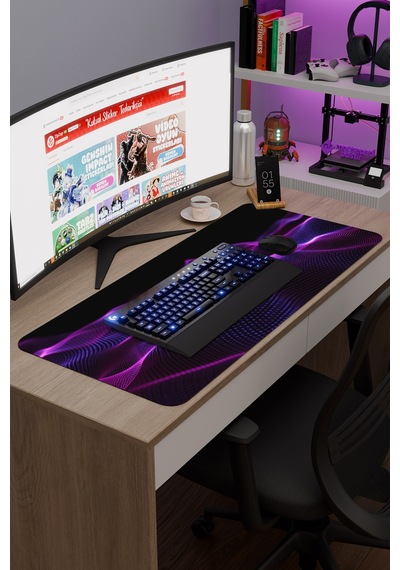 Noktalar Kaymaz Dikişli Kauçuk Oyuncu Mousepad V3 - 90x40 Xxl Gaming Mouse Pad Fare Altlığı