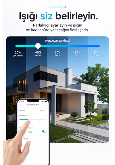Viva Ics-331 3 Kameralı Akıllı Dış Mekan Ptz Wifi Güvenlik Kamerası 3mp Icsee Aı İnsan Takip Çift Yönlü Ses